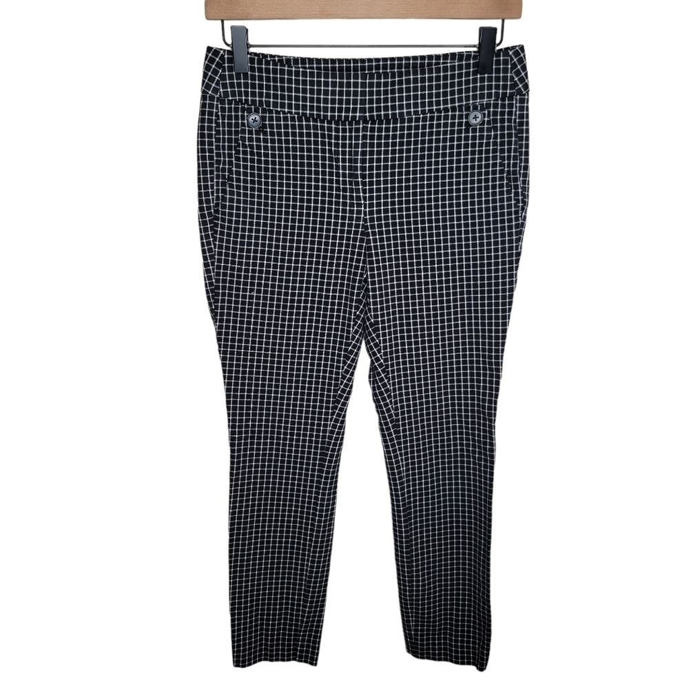 Loft Petites Marisa gingham trouser pants size 2P
